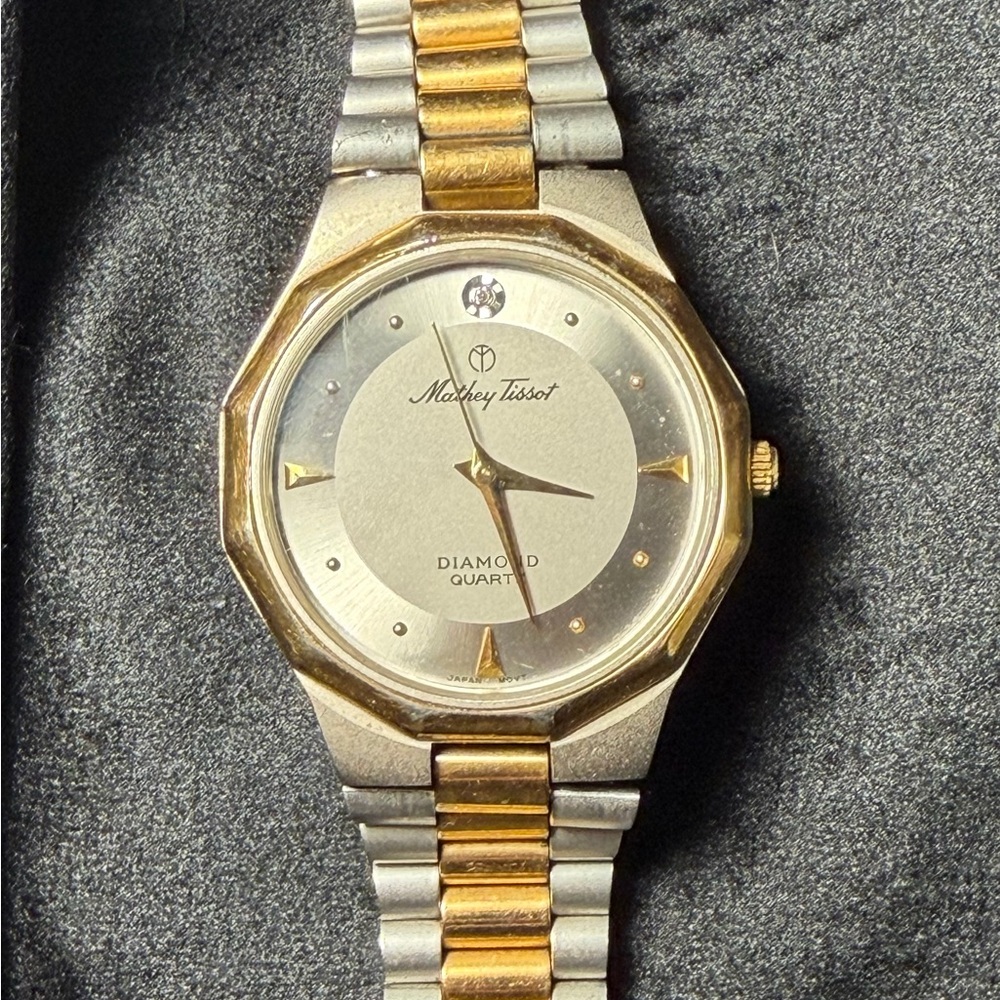 Mathey-Tissot Two-Tone Diamond  Quartz Swiss Watch